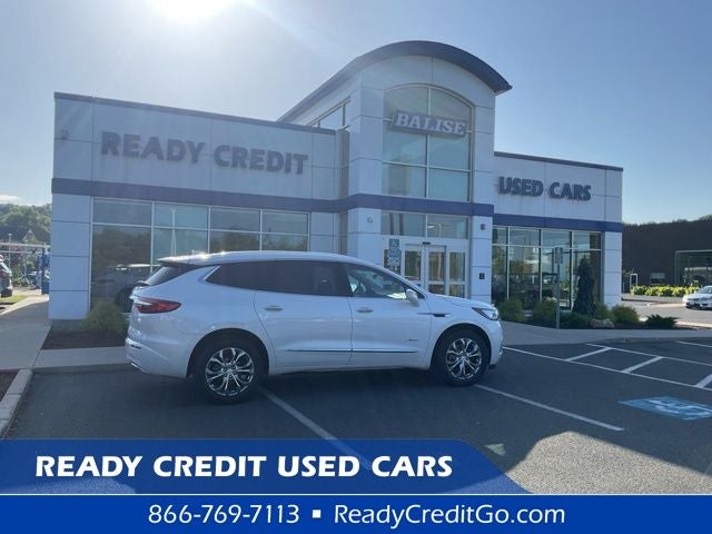 2020 Buick Enclave Avenir in White Frost Tricoat — front three-quarter view